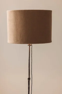 Best Pamono Rustic Wrought Iron Floor Lamp with Tripod Base, France, 1930s