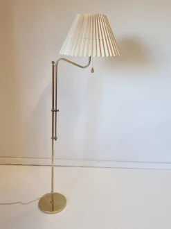 Clearance Pamono Scandinavian Mid-Century Modern Model G-132 Adjustable Floor Lamp in Brass from Bergboms