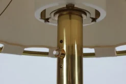 Hot Pamono Scandinavian Modern Anna Floor Lamp with Brass Stem with Canvas Shade by Anna Ehrner for Atelje Lyktan, Sweden, 1970s