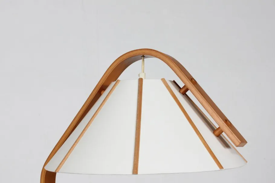 Sale Pamono Scandinavian Modern Beech Aneta Floor Lamp by Jan Wickelgren, Sweden, 1970s