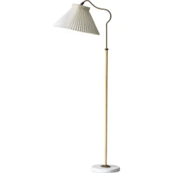 Sale Pamono Scandinavian Modern Brass Floor Lamp attributed to Bent Karlby for Lyfa, Denmark, 1940s