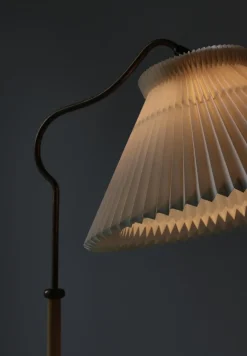 Sale Pamono Scandinavian Modern Brass Floor Lamp attributed to Bent Karlby for Lyfa, Denmark, 1940s