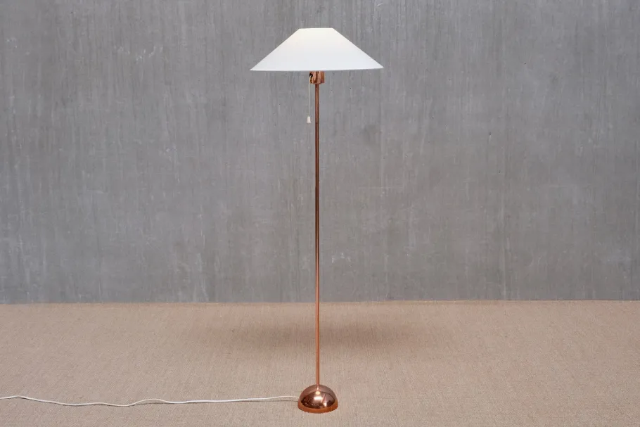 Sale Pamono Scandinavian Modern Copper G01 Floor Lamp from Bergboms, Sweden, 1960s