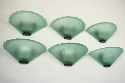 Best Pamono Sconces in Green Murano Glass from De Majo, Italy, 1980s, Set of 6