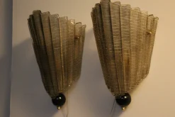 Sale Pamono Sconces in Smoked Textured Murano Glass, 1980s, Set of 2