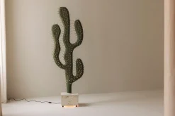 Clearance Pamono Sculptural Cactus Floor Lamp in Travertine and Fiberglass, 1970s