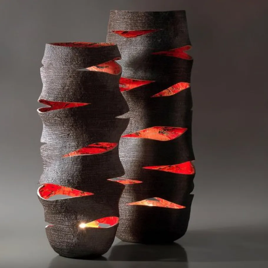 Outlet Pamono Sculptural High Lantern Vase by Donatas Zukauskas