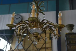 Best Pamono Sheet Metal and Tassel Pendant attributed to Maison Jansen, 1970s