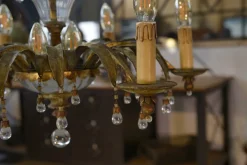 Best Pamono Sheet Metal and Tassel Pendant attributed to Maison Jansen, 1970s