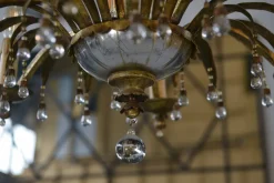 Best Pamono Sheet Metal and Tassel Pendant attributed to Maison Jansen, 1970s