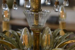 Best Pamono Sheet Metal and Tassel Pendant attributed to Maison Jansen, 1970s