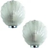 Sale Pamono Shell Shaped Glass Wall Lights, Limburg, Germany, 1970s, Set of 2