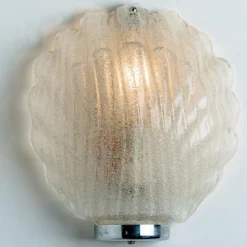 Sale Pamono Shell Shaped Glass Wall Lights, Limburg, Germany, 1970s, Set of 2