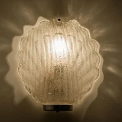 Sale Pamono Shell Shaped Glass Wall Lights, Limburg, Germany, 1970s, Set of 2