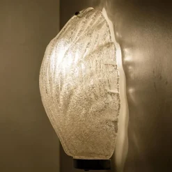 Sale Pamono Shell Shaped Glass Wall Lights, Limburg, Germany, 1970s, Set of 2