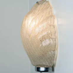 Sale Pamono Shell Shaped Glass Wall Lights, Limburg, Germany, 1970s, Set of 2