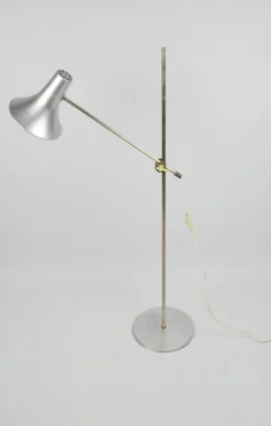 New Pamono Silver Floor Lamp, 1970s