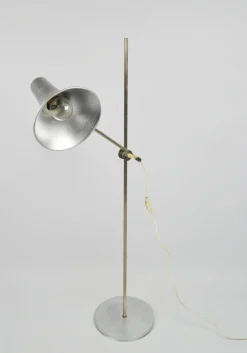 New Pamono Silver Floor Lamp, 1970s