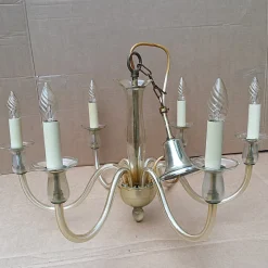 Sale Pamono Six-Arm Murano Glass Chandelier, 1960s