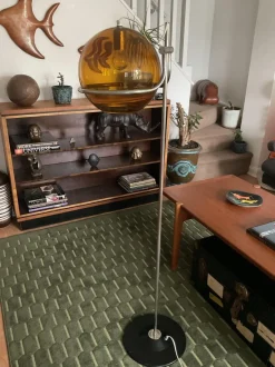 Online Pamono Smoked Glass Floor Lamp by Házi Tibor, Hungary, 1973