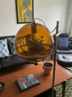 Online Pamono Smoked Glass Floor Lamp by Házi Tibor, Hungary, 1973