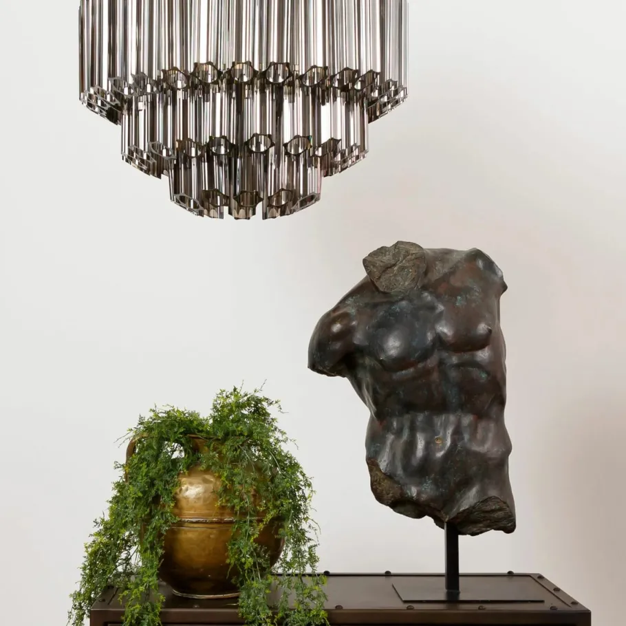 Best Pamono Smoked Mirror Palermo Chandelier from Pure White Lines