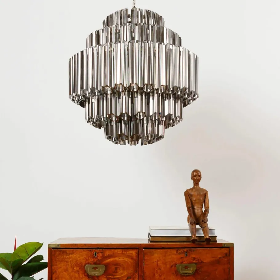 Best Pamono Smoked Mirror Palermo Chandelier from Pure White Lines