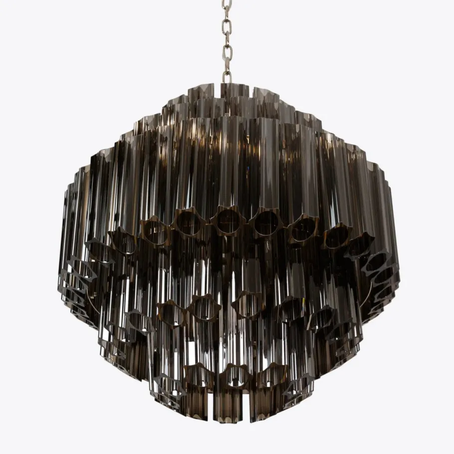 Best Pamono Smoked Mirror Palermo Chandelier from Pure White Lines