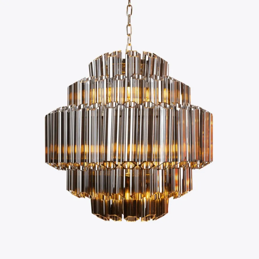 Best Pamono Smoked Mirror Palermo Chandelier from Pure White Lines