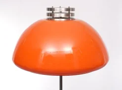 Pamono Space Ace Orange Shade Floor Lamp, Italy, 1970s