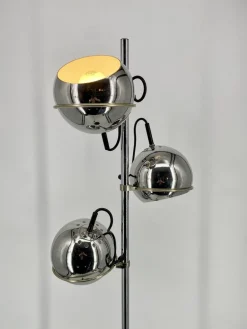 Hot Pamono Space Age 3-Ball Floor Lamp in Chrome, Germany, 1970s