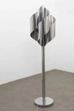 Online Pamono Space Age Chrome Floor Lamp, 1970s