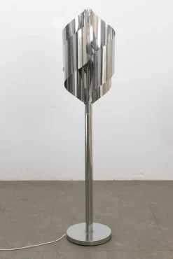 Online Pamono Space Age Chrome Floor Lamp, 1970s