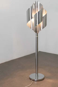 Online Pamono Space Age Chrome Floor Lamp, 1970s