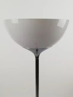 Best Pamono Space Age Floor Lamp in White Acrylic and Chrome attributed to I Guzzini, Italy, 1970s