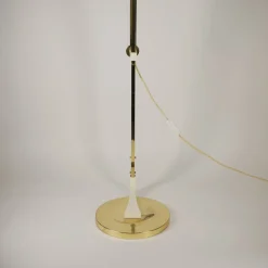 Pamono Space Age German Adjustable Floor Lamp / Arc Lamp in Brass from Sölken Leuchten, 1960s