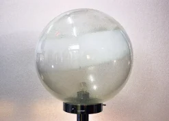 Pamono Space Age Italian Metal and Murano Glass Floor Lamp from Mazzega, 1970s