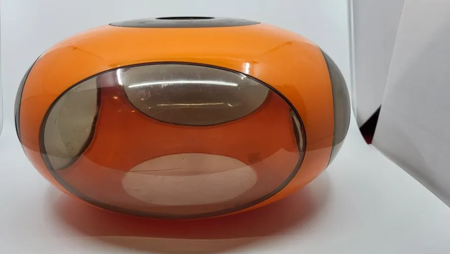 Online Pamono Space Age Orange Acrylic Glass UFO Lamp attributed to Luigi Colani, 1970s