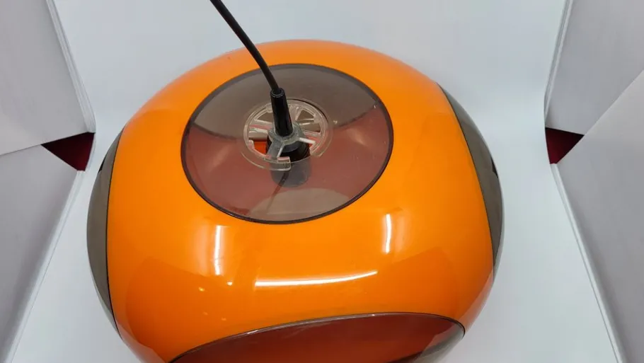 Online Pamono Space Age Orange Acrylic Glass UFO Lamp attributed to Luigi Colani, 1970s