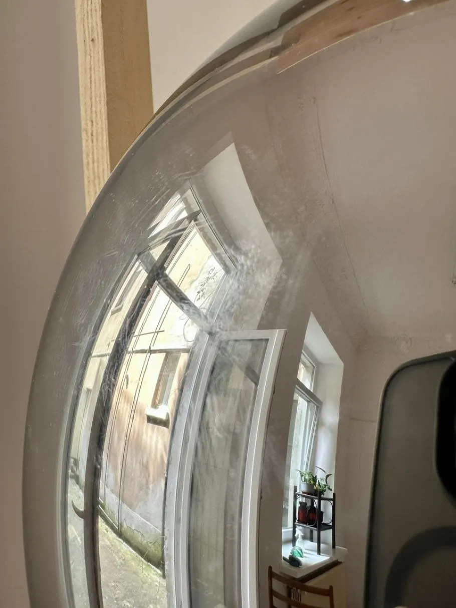 Best Pamono Space Age Pendant Lamp in Half-Mirrored Acrylic, 1970s