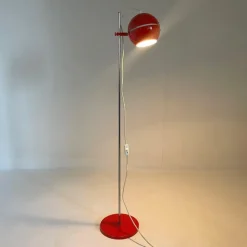 Clearance Pamono Space Age Red Floor Lamp, Germany, 1960s