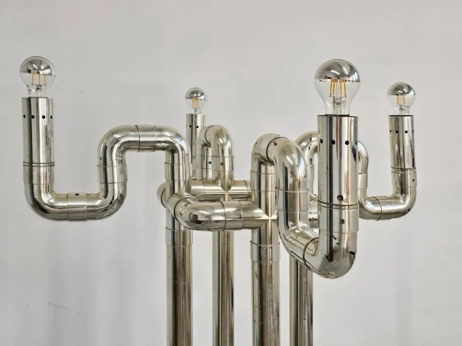 Clearance Pamono Space Age Sculptural Rombo Floor Lamp attributed to Gaetano Missaglia, 1960s