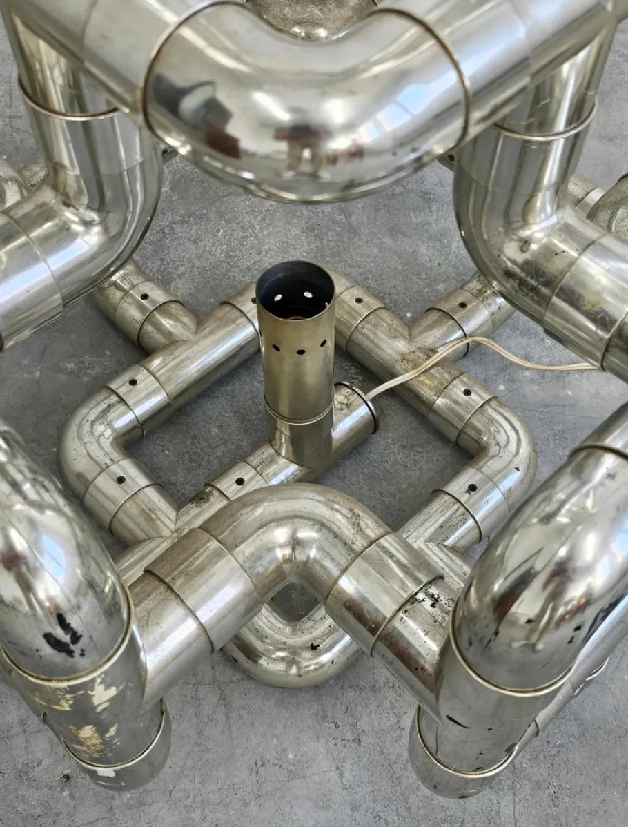 Clearance Pamono Space Age Sculptural Rombo Floor Lamp attributed to Gaetano Missaglia, 1960s