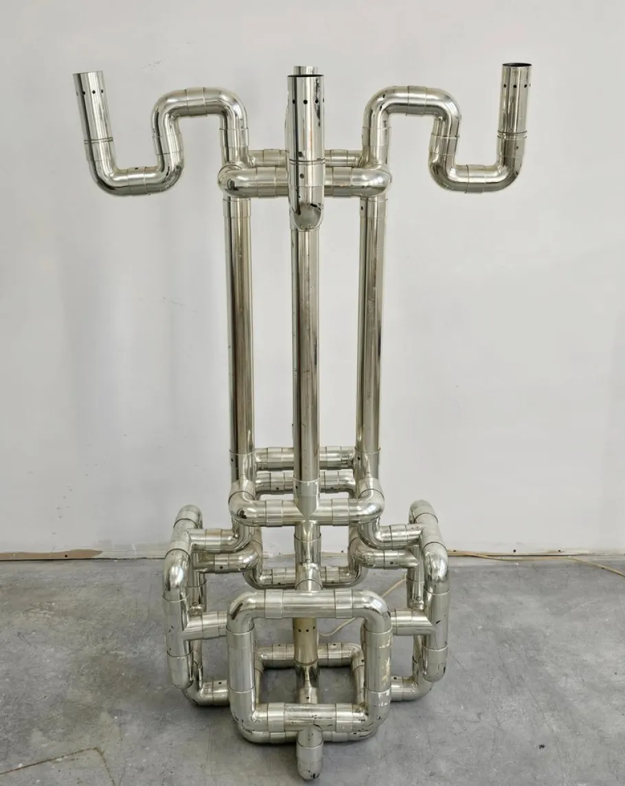 Clearance Pamono Space Age Sculptural Rombo Floor Lamp attributed to Gaetano Missaglia, 1960s