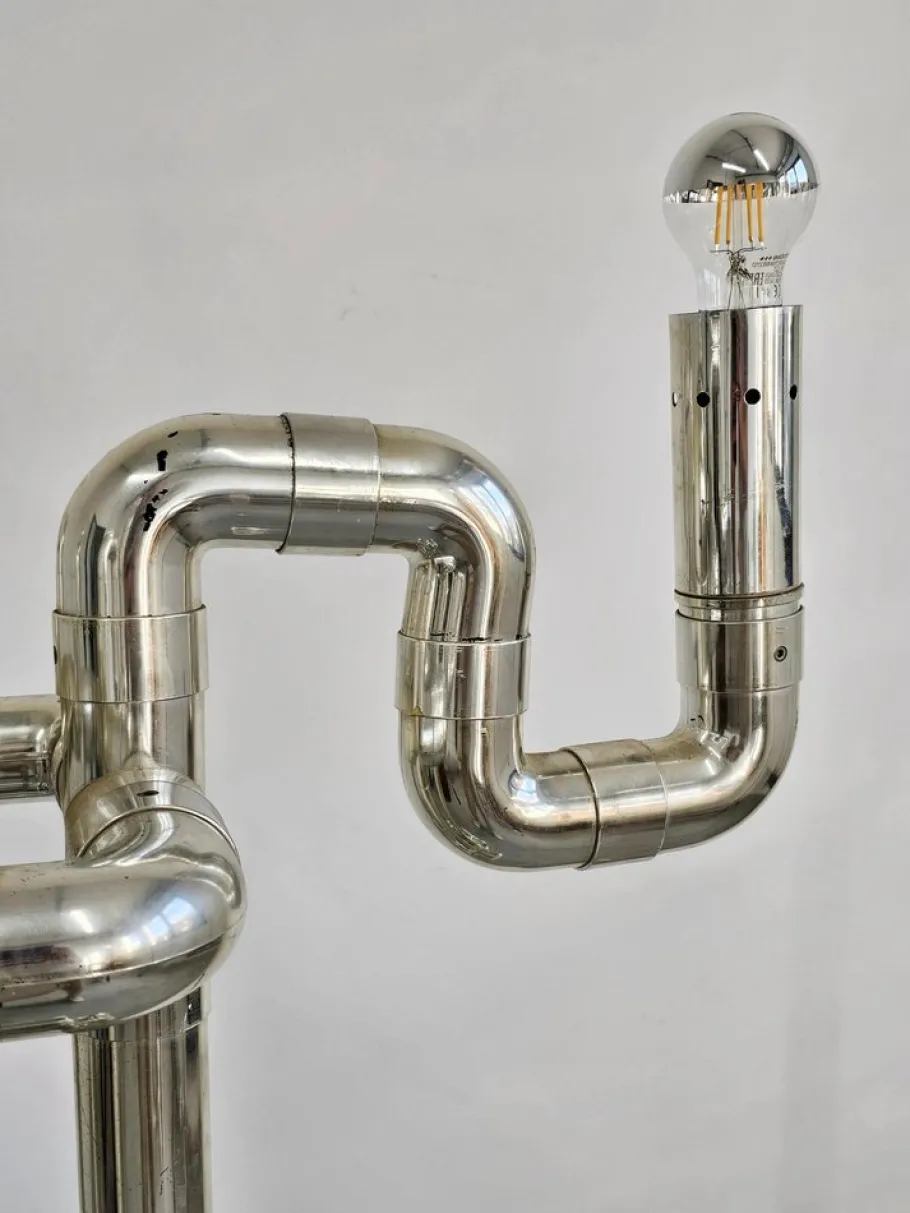 Clearance Pamono Space Age Sculptural Rombo Floor Lamp attributed to Gaetano Missaglia, 1960s