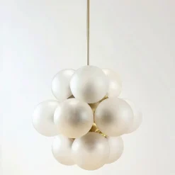 Sale Pamono Space Age Sputnik Brass & Glass Globes Ceiling Light from Kaiser Leuchten, Germany, 1960s