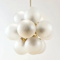 Sale Pamono Space Age Sputnik Brass & Glass Globes Ceiling Light from Kaiser Leuchten, Germany, 1960s