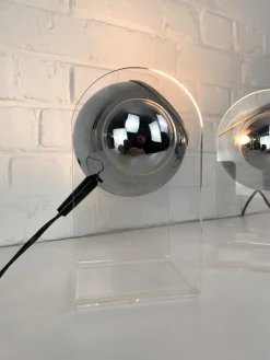 Best Pamono Space Age Table Lamps in Acrylic Glass by Gino Sarfatti for Arteluce, Set of 2