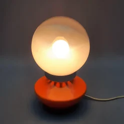 Best Pamono Space Age UFO Table Lamp in Metal and Murano Glass, 1970s