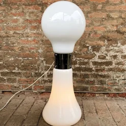 Clearance Pamono Space Age White Murano Glass Birillo Floor Lamp by Carlo Nason for Mazzega, 1964